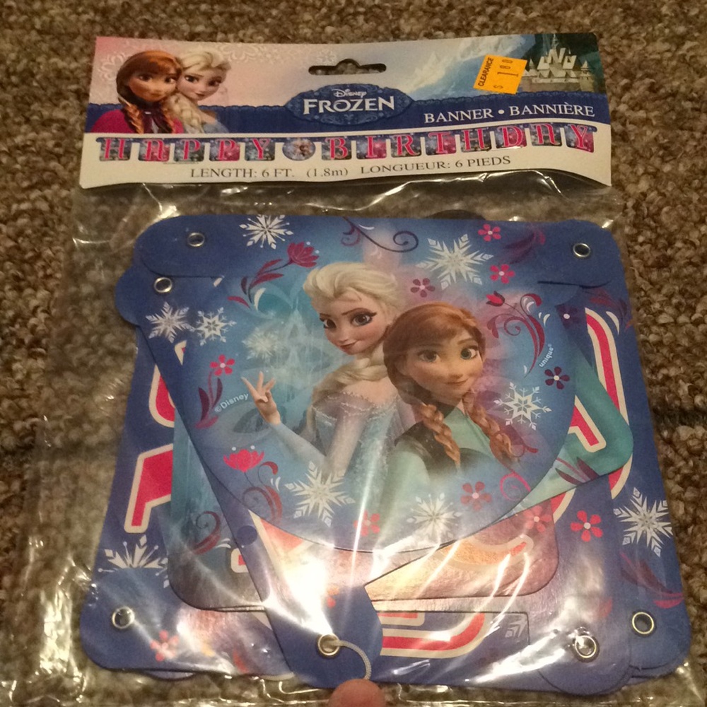 Disney Frozen Happy Birthday Banner